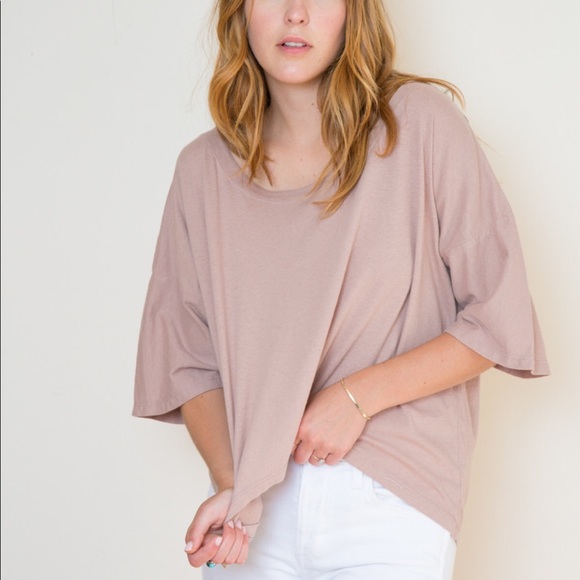 atelier delphine Tops - Atelier Delphine Oversized Boyfriend Tee in Mauve